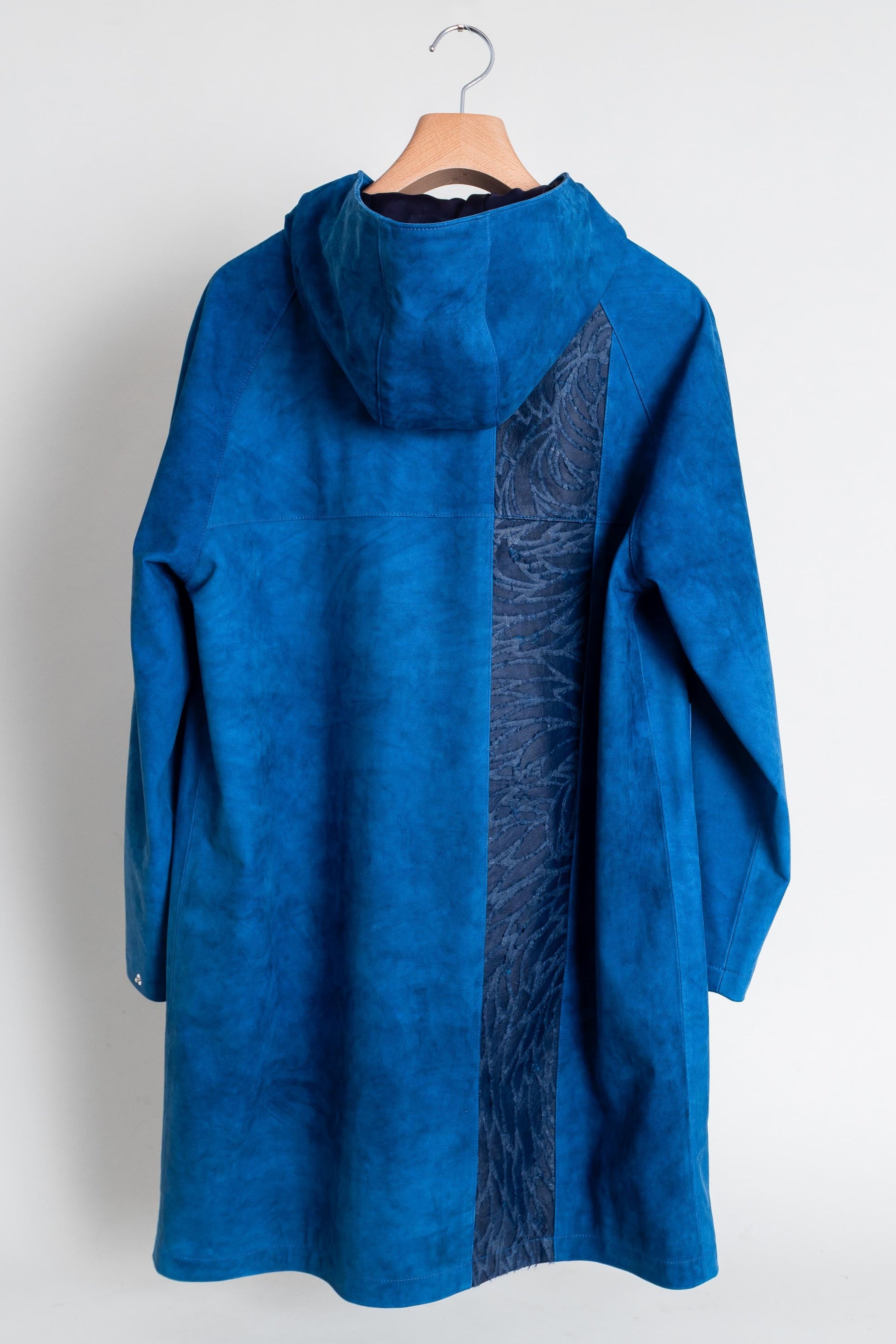 インディゴ x WASHI Leather モッズコート