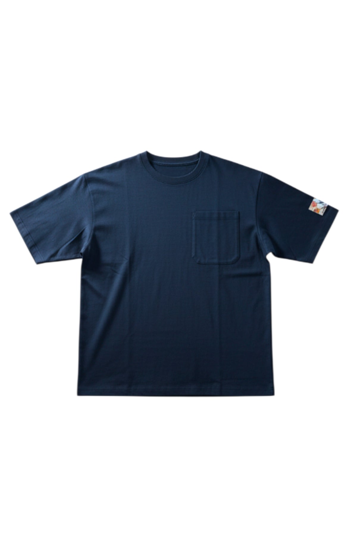 Bin. レザーパッチ ヘビーウェイト天竺オーバーTシャツ -BINGATA
