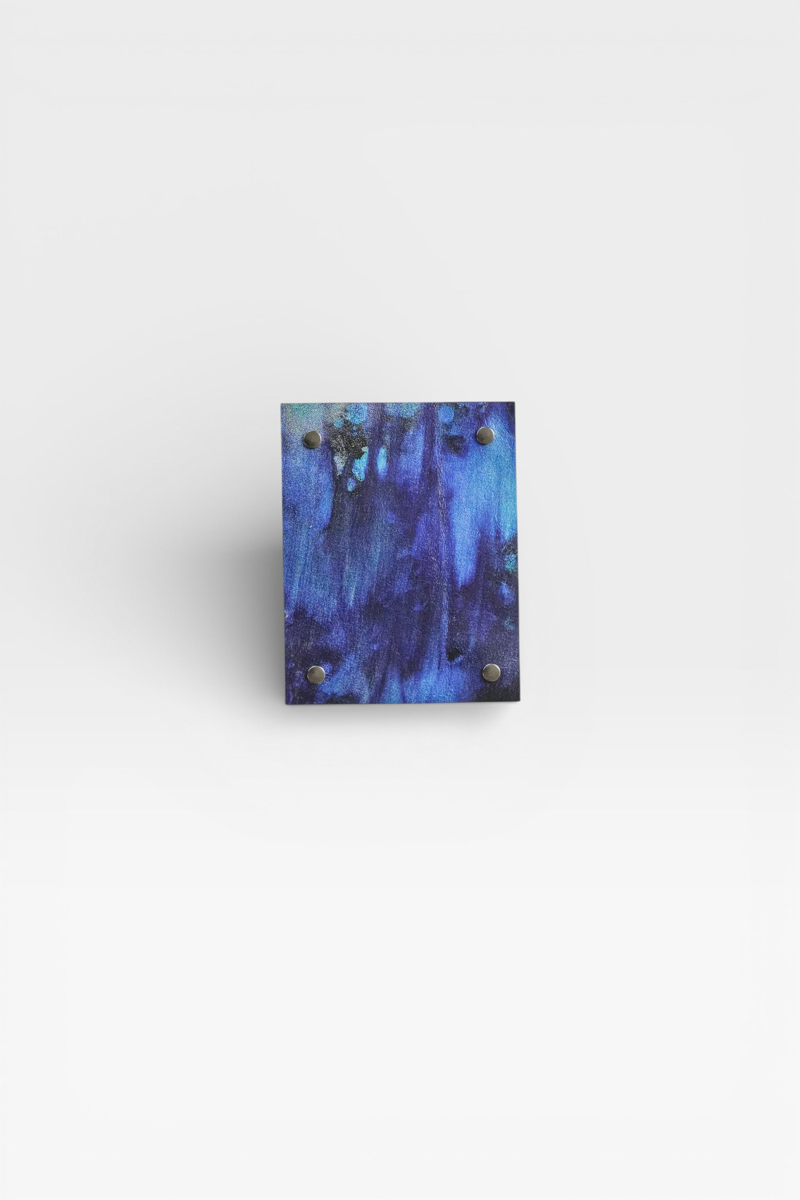 レザーポケットTシャツ　付け替え用レザー 　ブルー